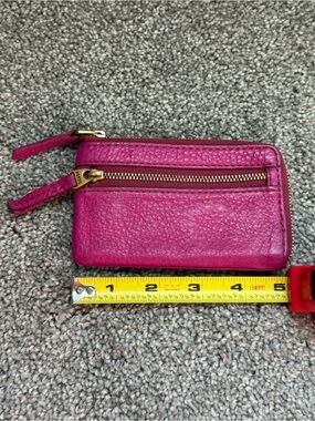 Fossil Women’s Leather Zip Card Wallet - Pink